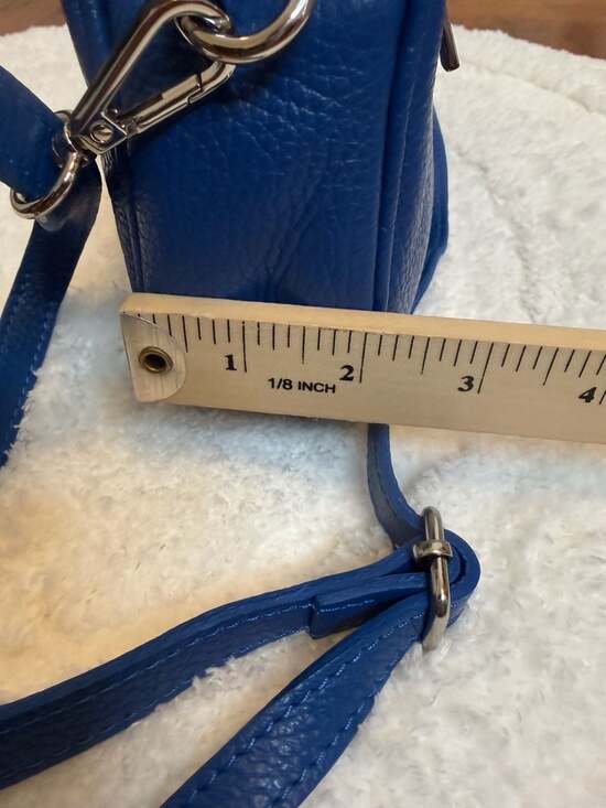 Genuine Blue Leather Adjustable Crossbody Bag Shoulder Strap Half Inch - , - Picture 8 of 8